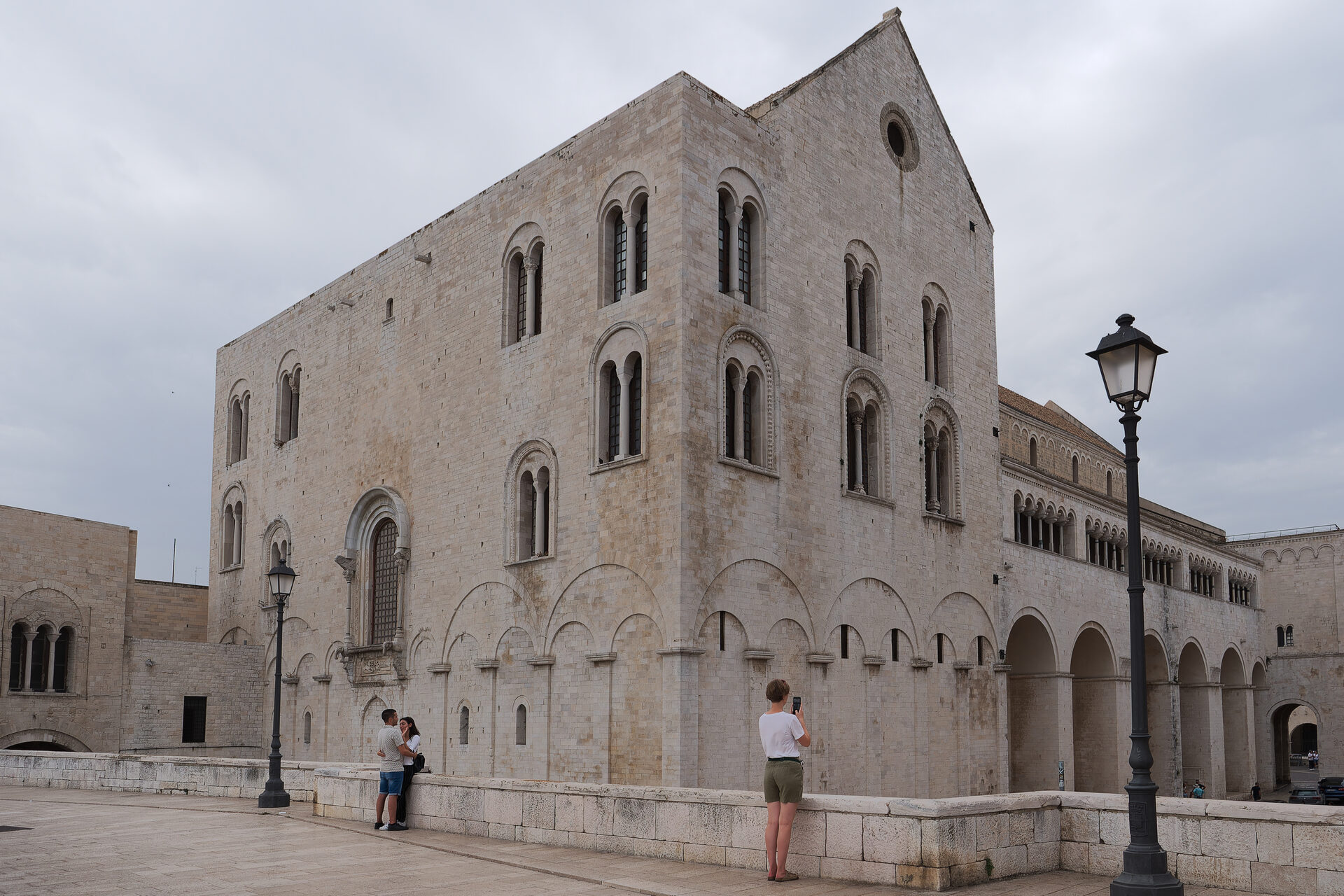 the northern flank of the basilica of san nicola in bari with its blind arcading and upper gallery