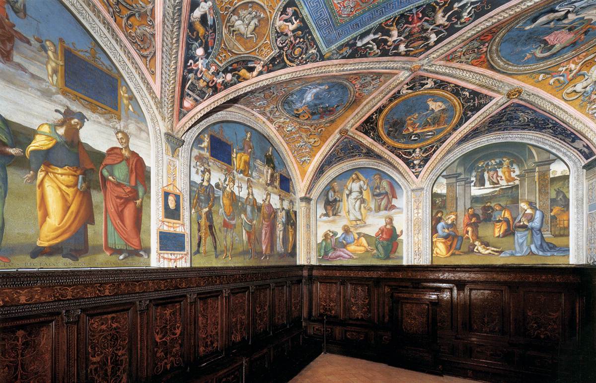 veduta della sala dell udienza del collegio del cambio