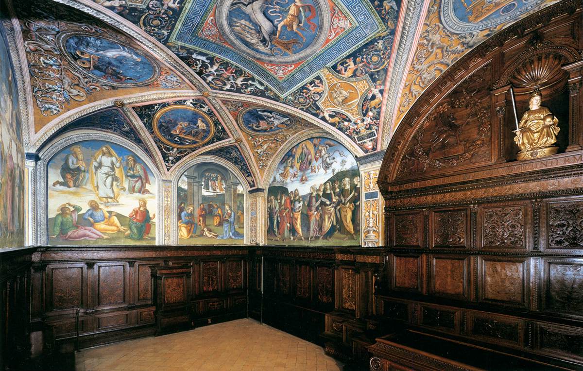 sala dell udienza del collegio del cambio affrescata dal perugino