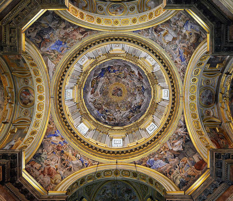 la cupola della real cappella del tesoro di san gennaro affrescata dal domenichino