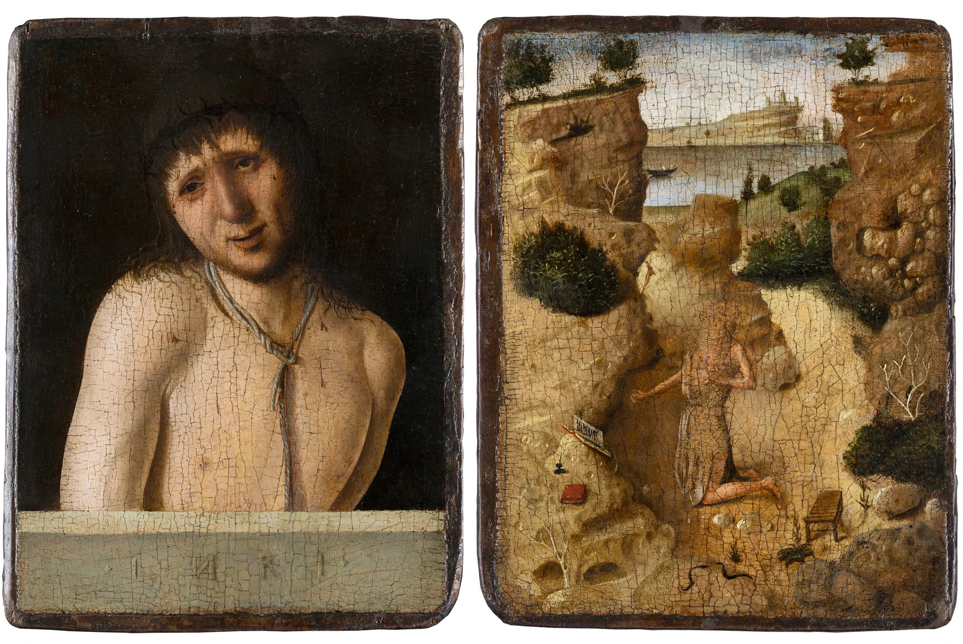 le due facce dell ecce homo di antonello da messina il cristo coronato di spine e il san girolamo penitente fra le rocce