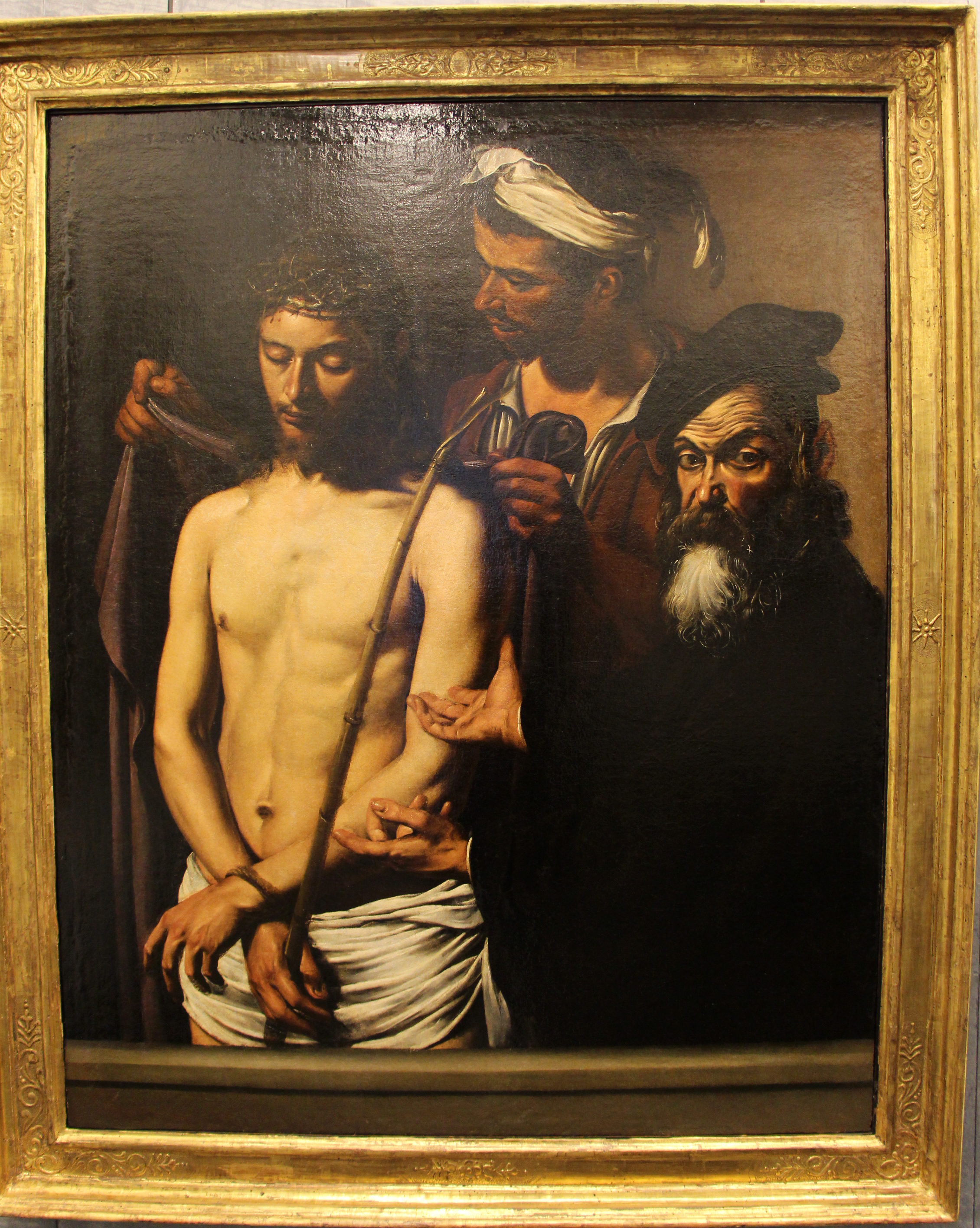ecce homo by caravaggio kept in palazzo bianco in genoa