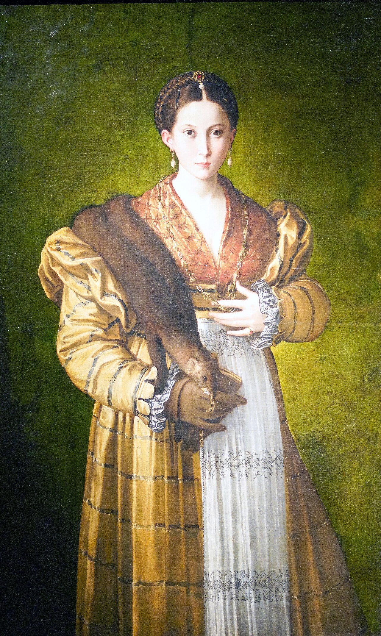 l’antea di parmigianino nel museo di capodimonte, con la pelliccia di martora sulla spalla