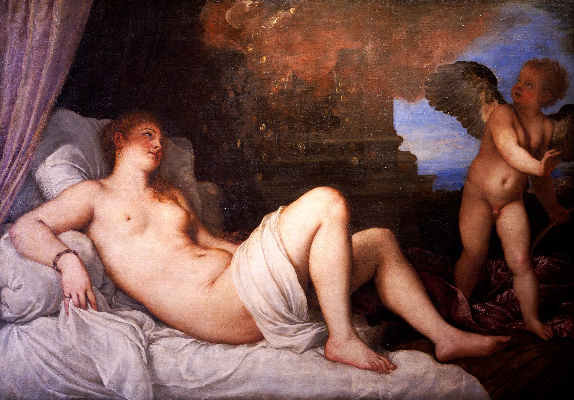 la danae di tiziano nel museo di capodimonte a napoli