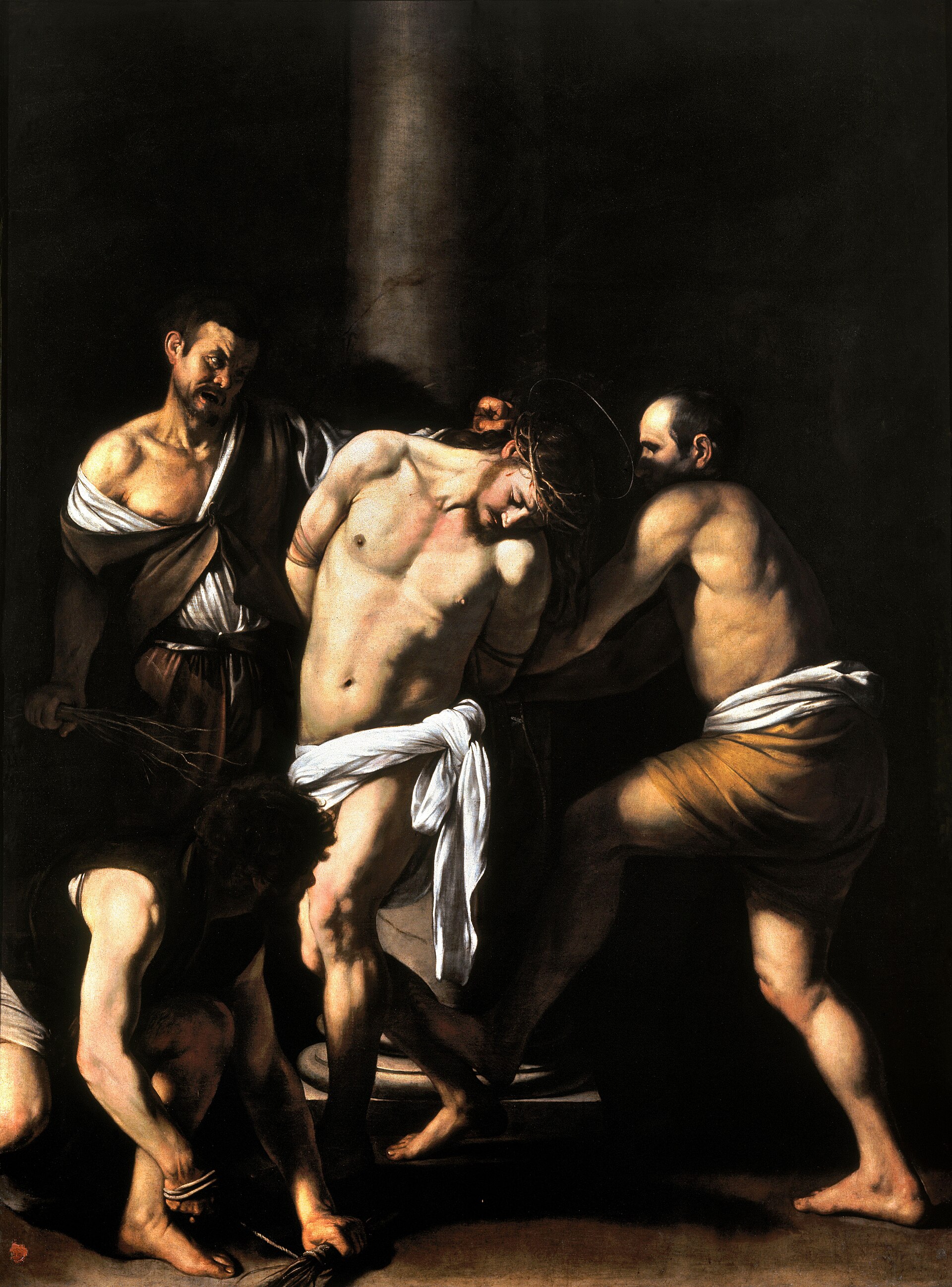 la flagellazione di cristo di caravaggio nel museo di capodimonte