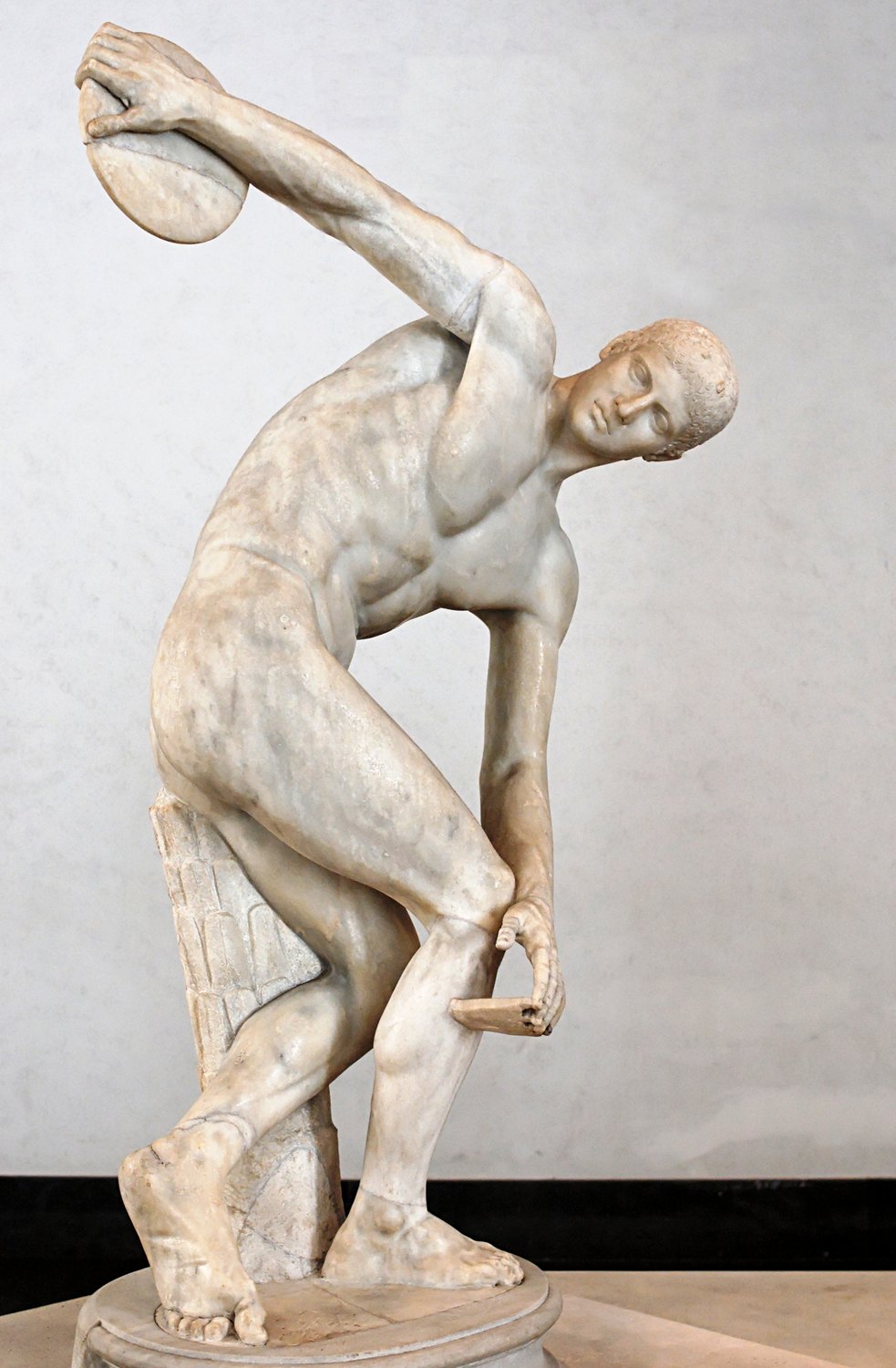 il Discobolo Lancellotti, copia romana in marmo del discobolo di Mirone, a Palazzo Massimo
