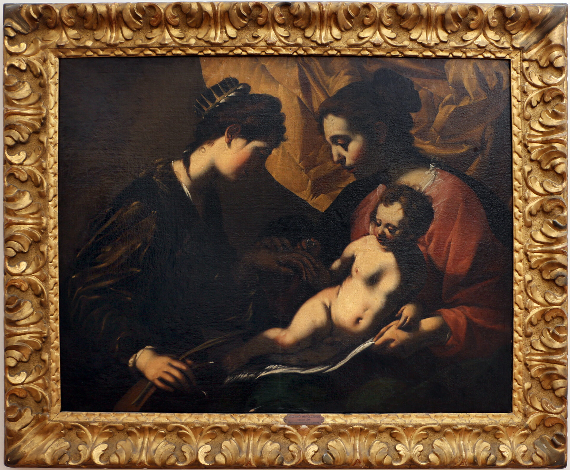 the mystic marriage of saint catherine of alexandria by guercino in the pinacoteca of bari