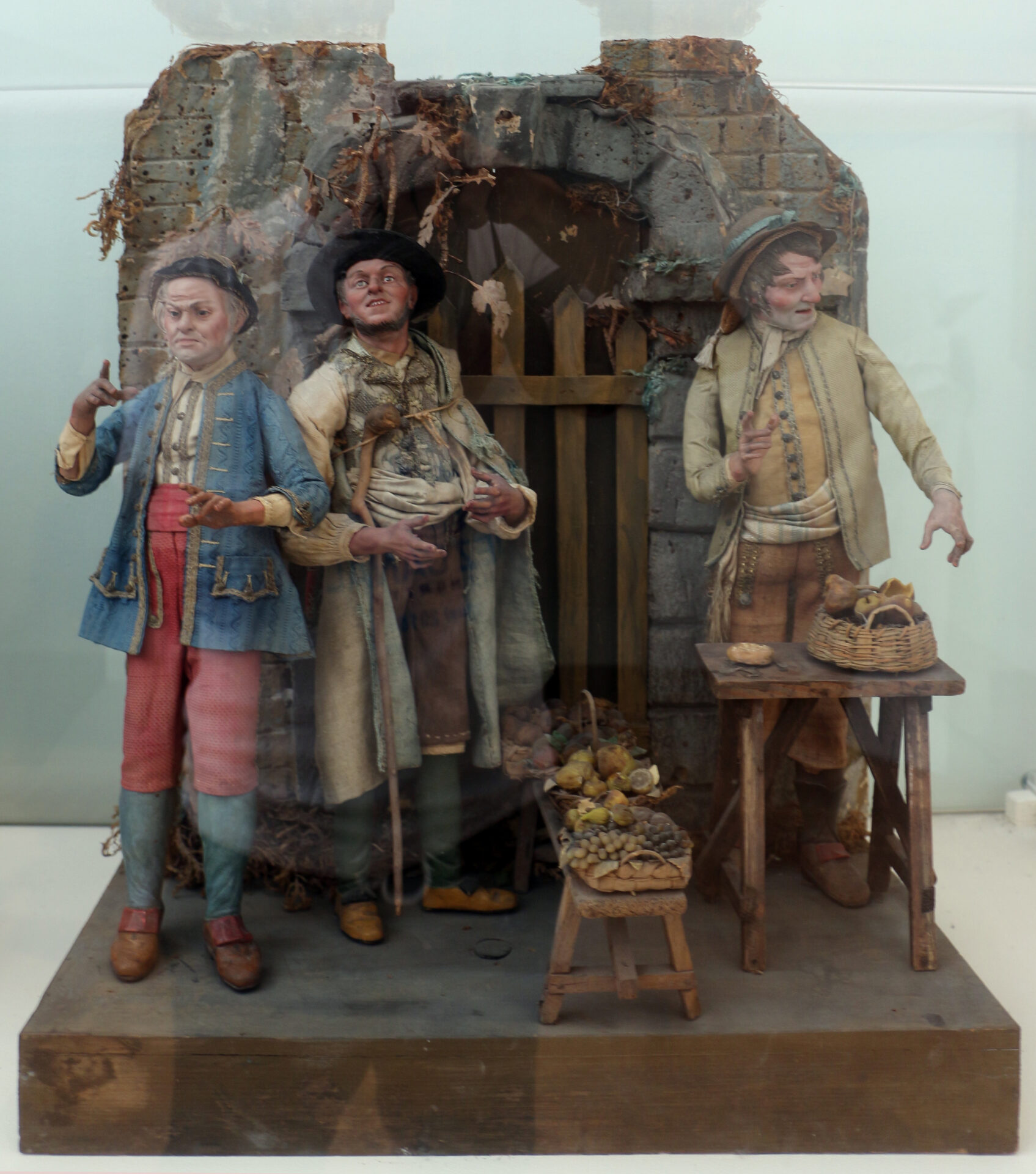 three neapolitan crib figures of the eighteenth century in the pinacoteca of bari, the greengrocer’s stall