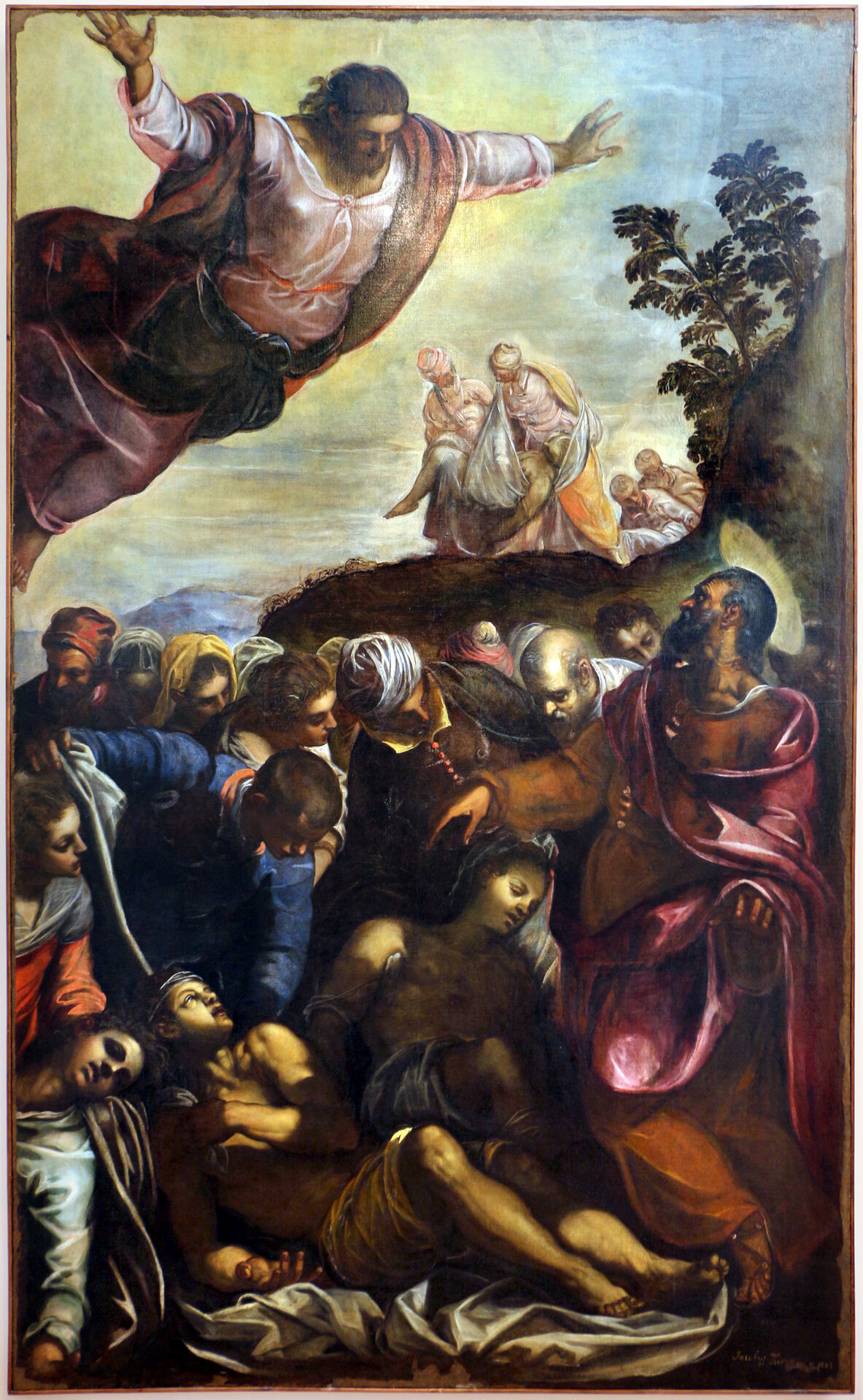 saint roch among the plague stricken by jacopo tintoretto in the pinacoteca of bari
