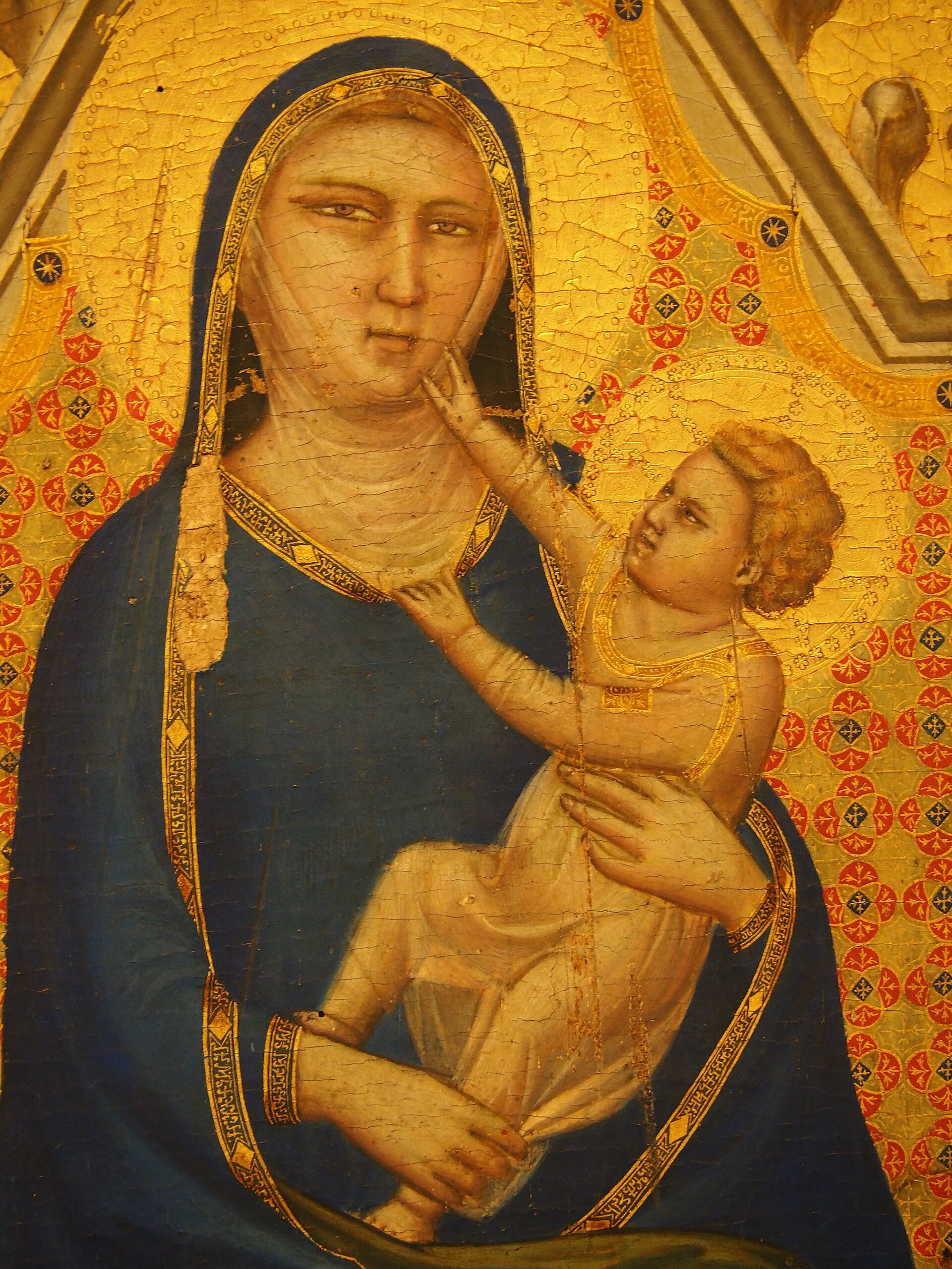 la vergine col bambino, pannello centrale del polittico di bologna di giotto