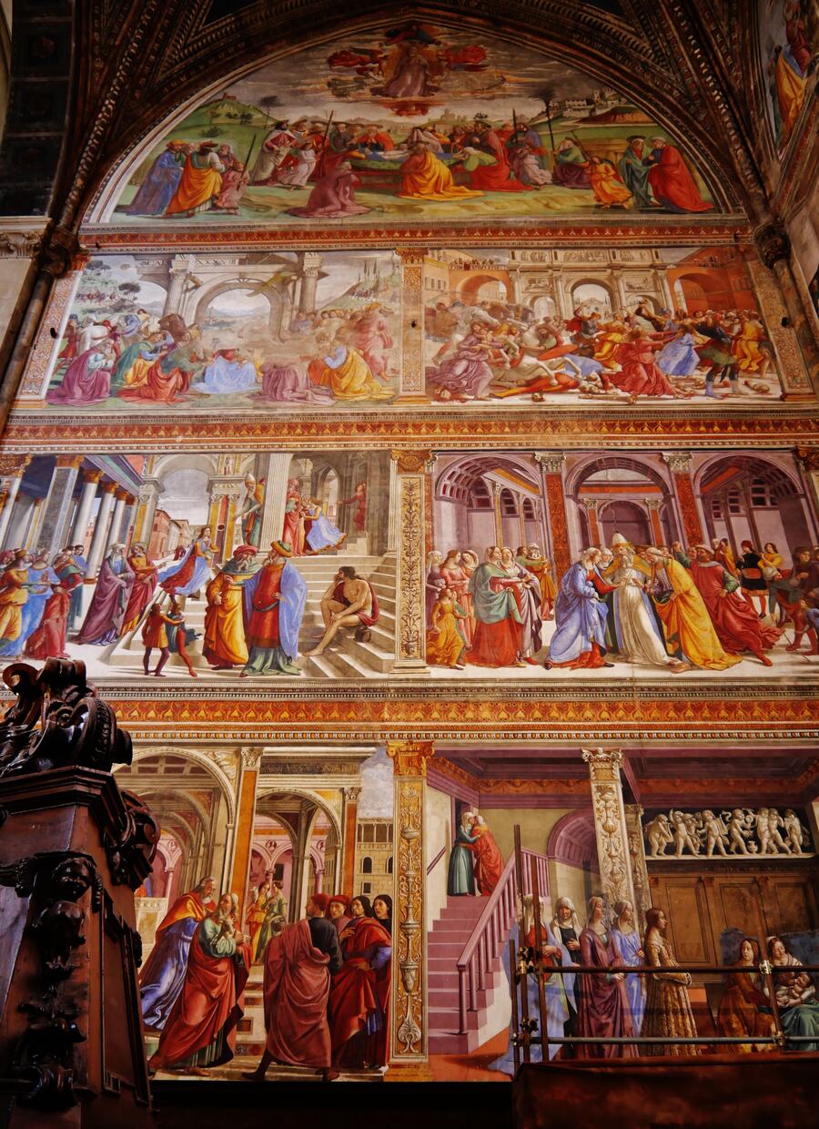 gli affreschi di ghirlandaio nella cappella tornabuoni di santa maria novella