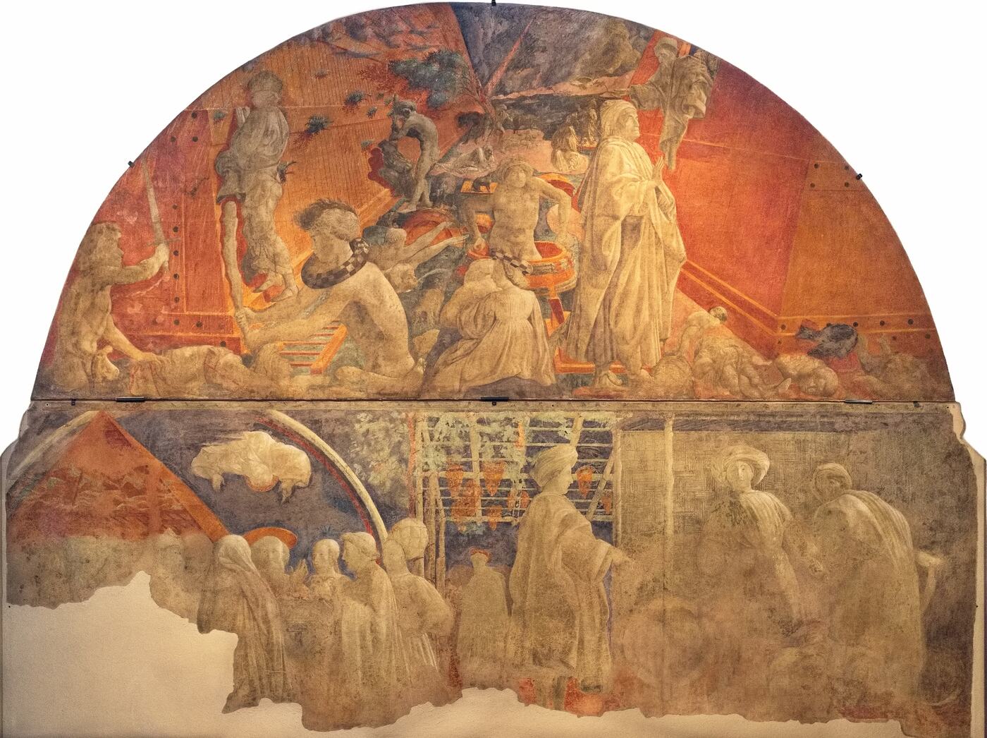 le storie di noè di paolo uccello nel chiostro verde di santa maria novella, dipinte in terra verde