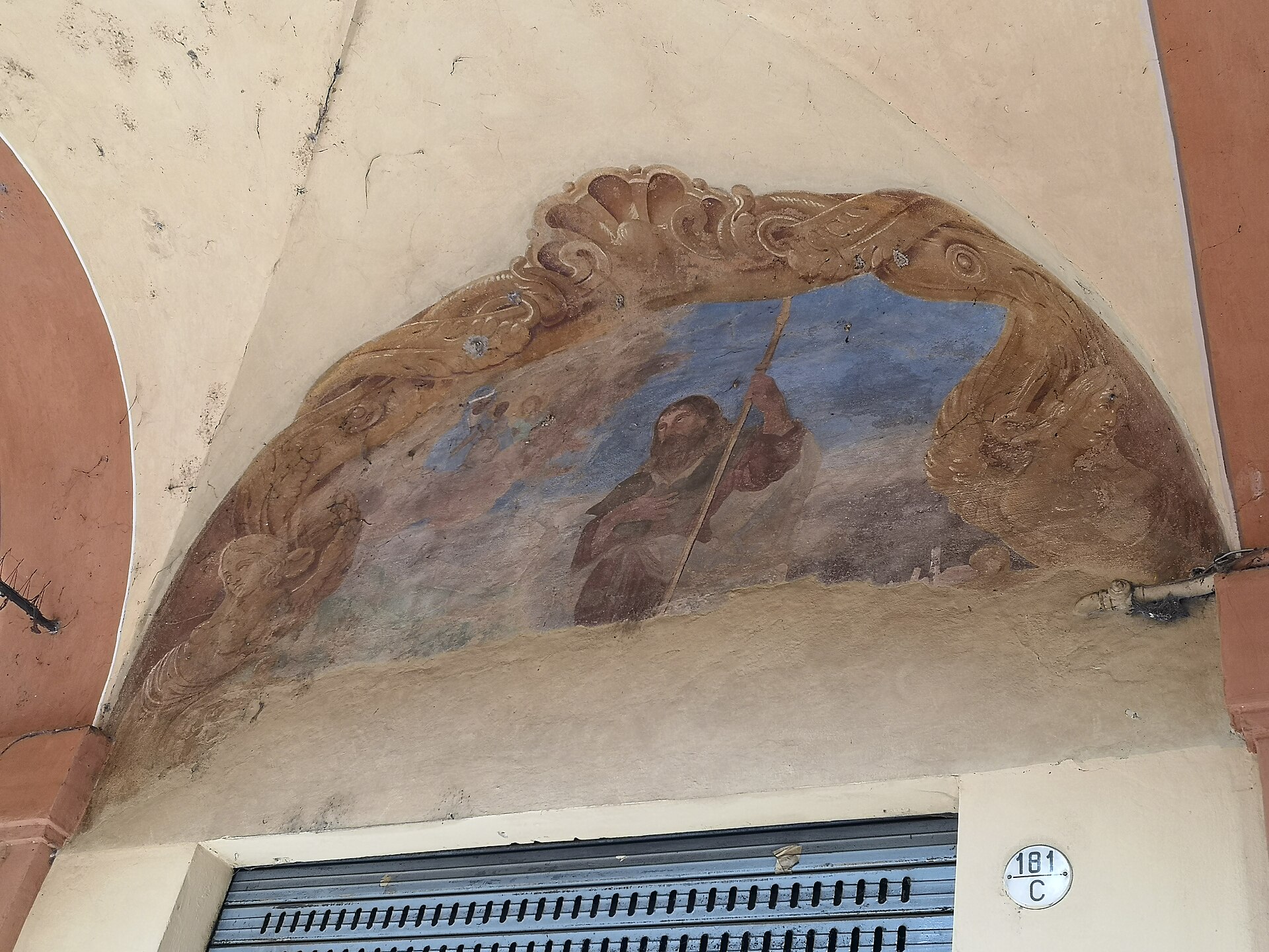 la volta e la sequenza di archi del portico di san luca a bologna visti dall interno