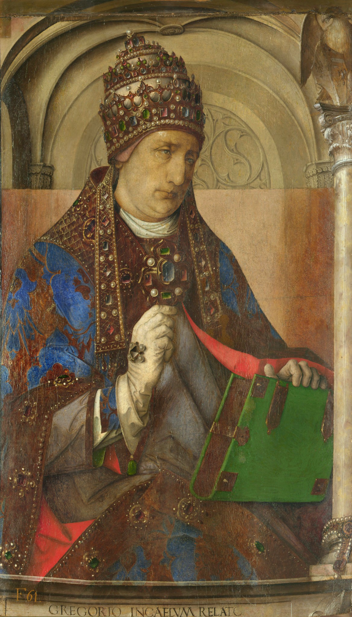portrait of saint gregory the great, one of the panels from the series of famous men