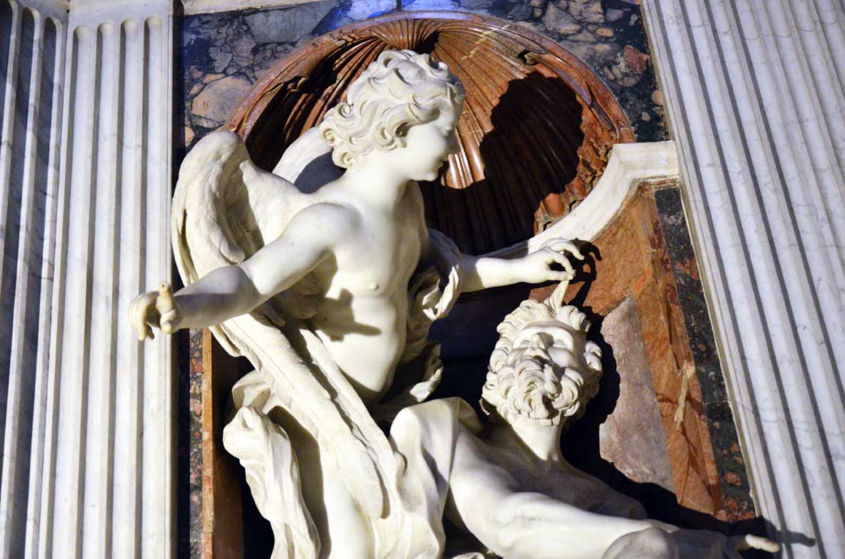 Bernini's Habakkuk and the Angel in the Chigi Chapel