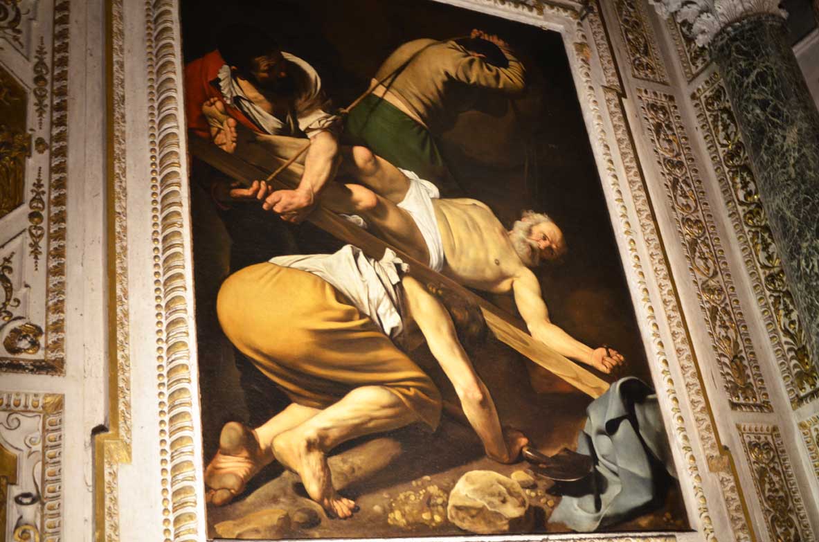 Caravaggio's Crucifixion of Saint Peter at Santa Maria del Popolo