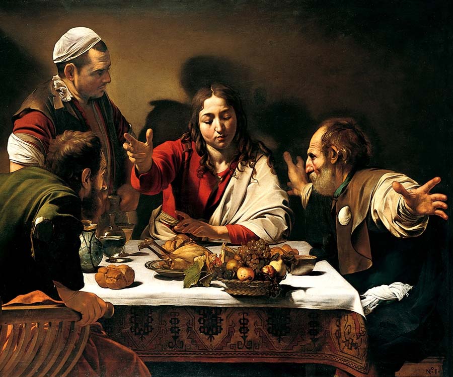 la cène à emmaüs, un tableau du caravage