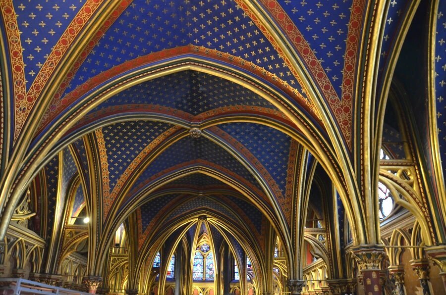 dettaglio delle vetrate della sainte-chapelle