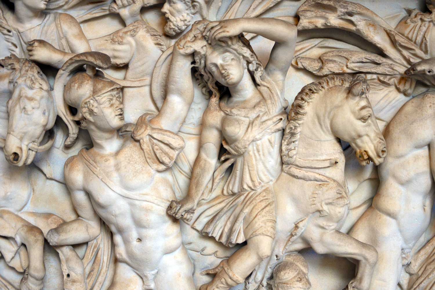 détail d'un sarcophage romain