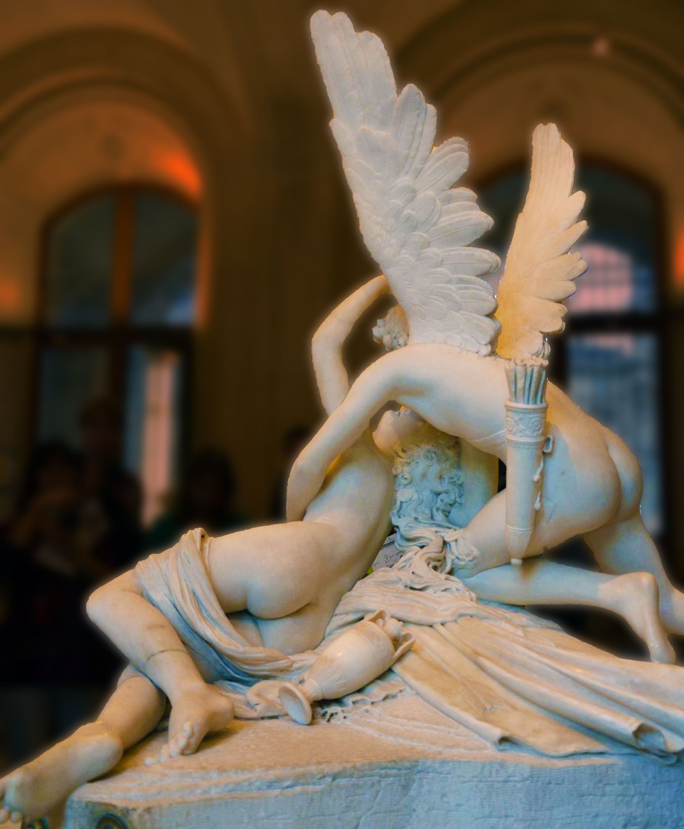 amour et psyché de canova, vu de côté
