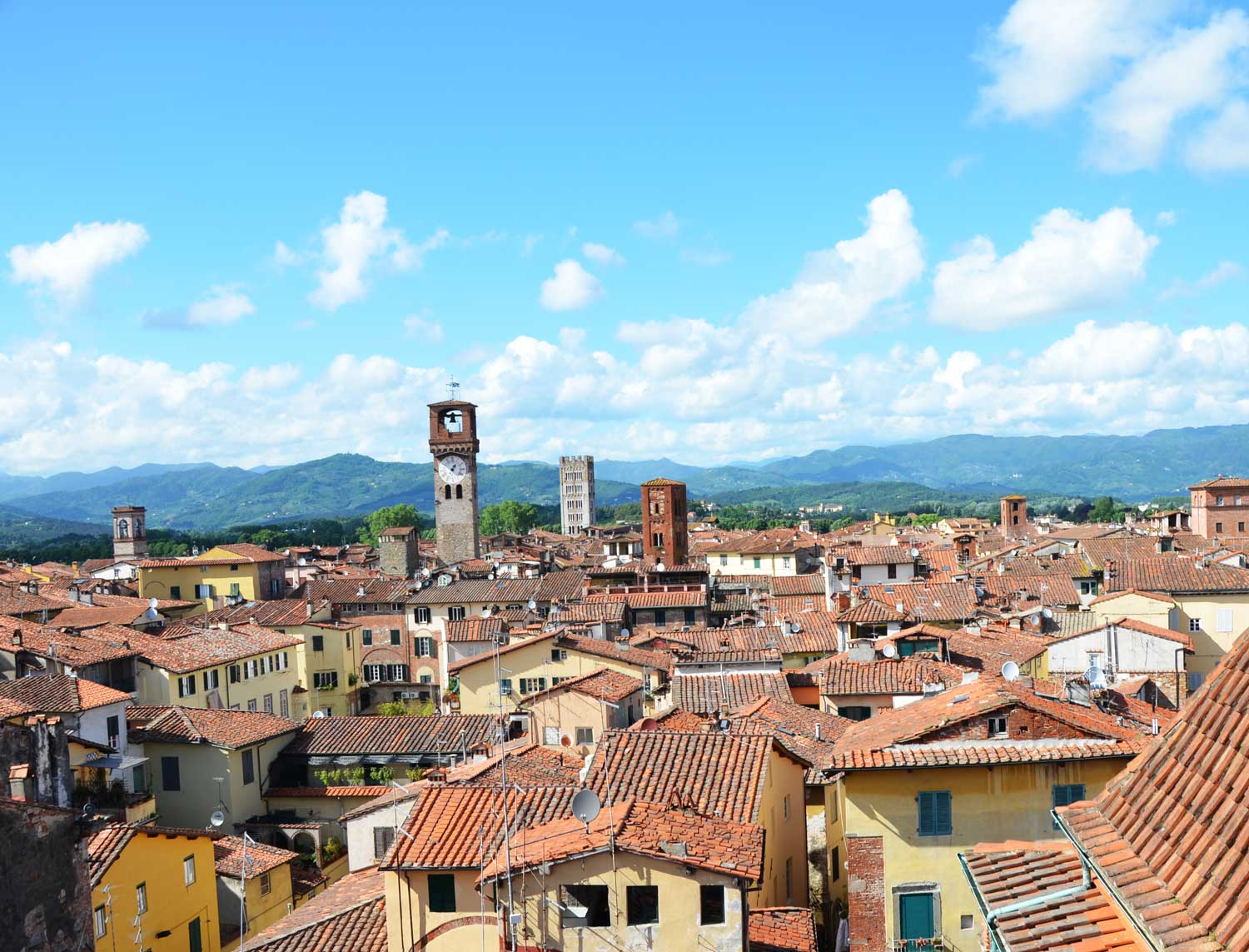 Panoramica aerea di Lucca