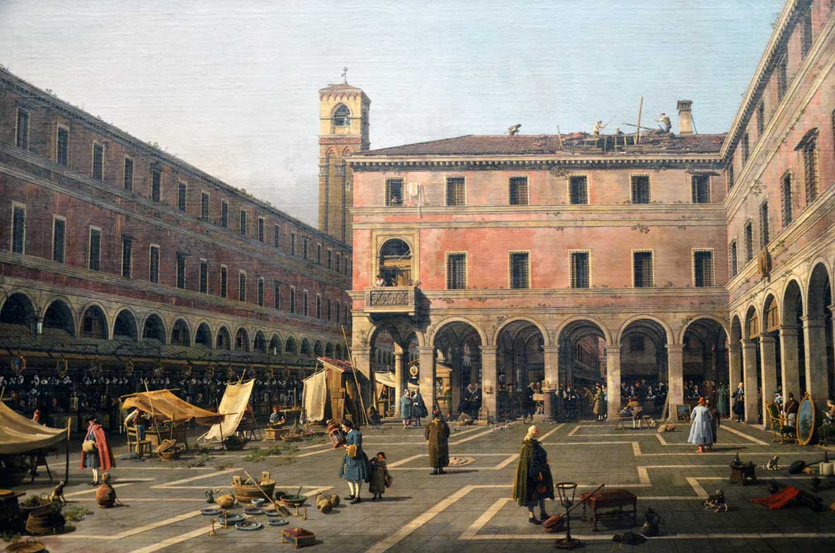 a canaletto view at the gemäldegalerie in berlin
