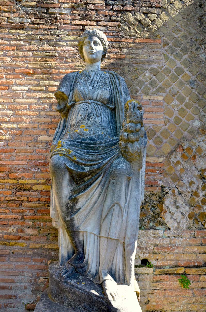 Statue in the archaeological park of Ostia Antica