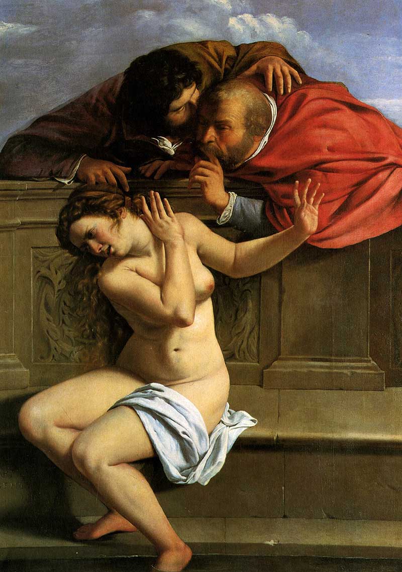 artemisia gentileschi, susanna e i vecchioni