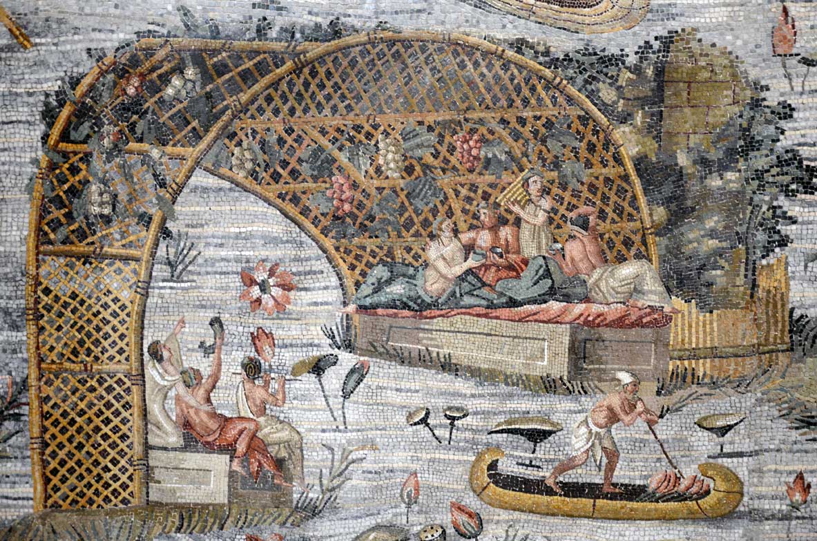 Un dettaglio del mosaico del Nilo di Palestrina