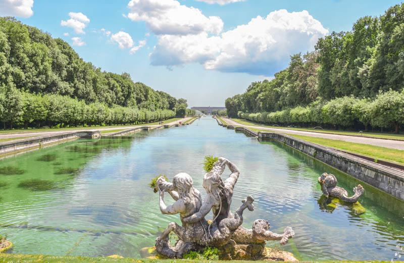 A fountain in the park of the Royal Palace of Caserta