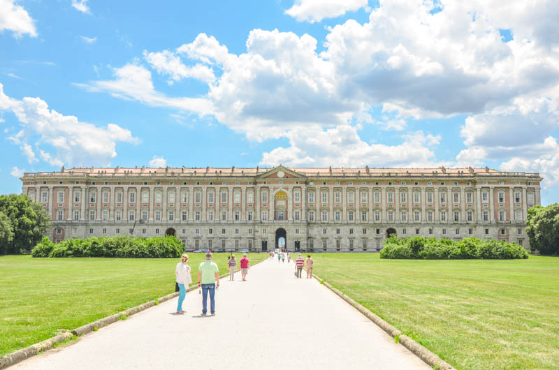 The Royal Palace of Caserta seen from outside