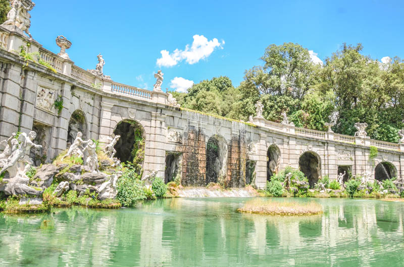 The fountains of the park at the Royal Palace of Caserta