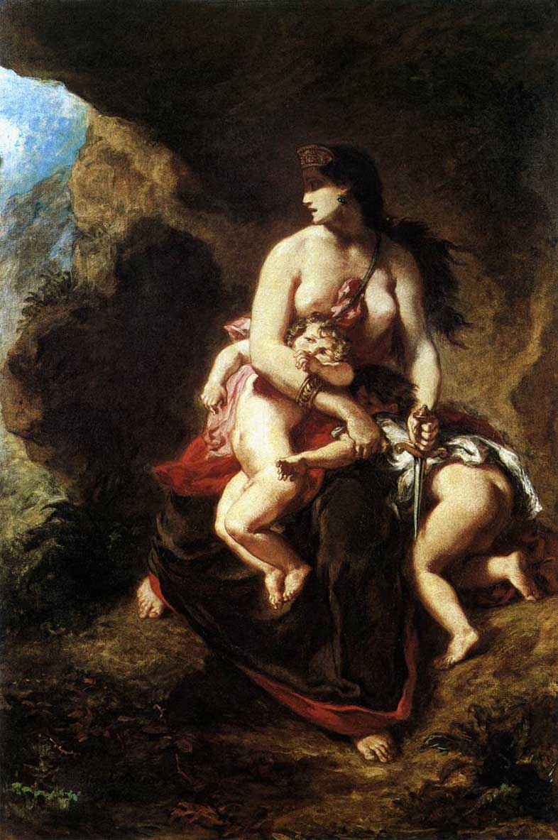 La furia di Medea di Eugène Delacroix