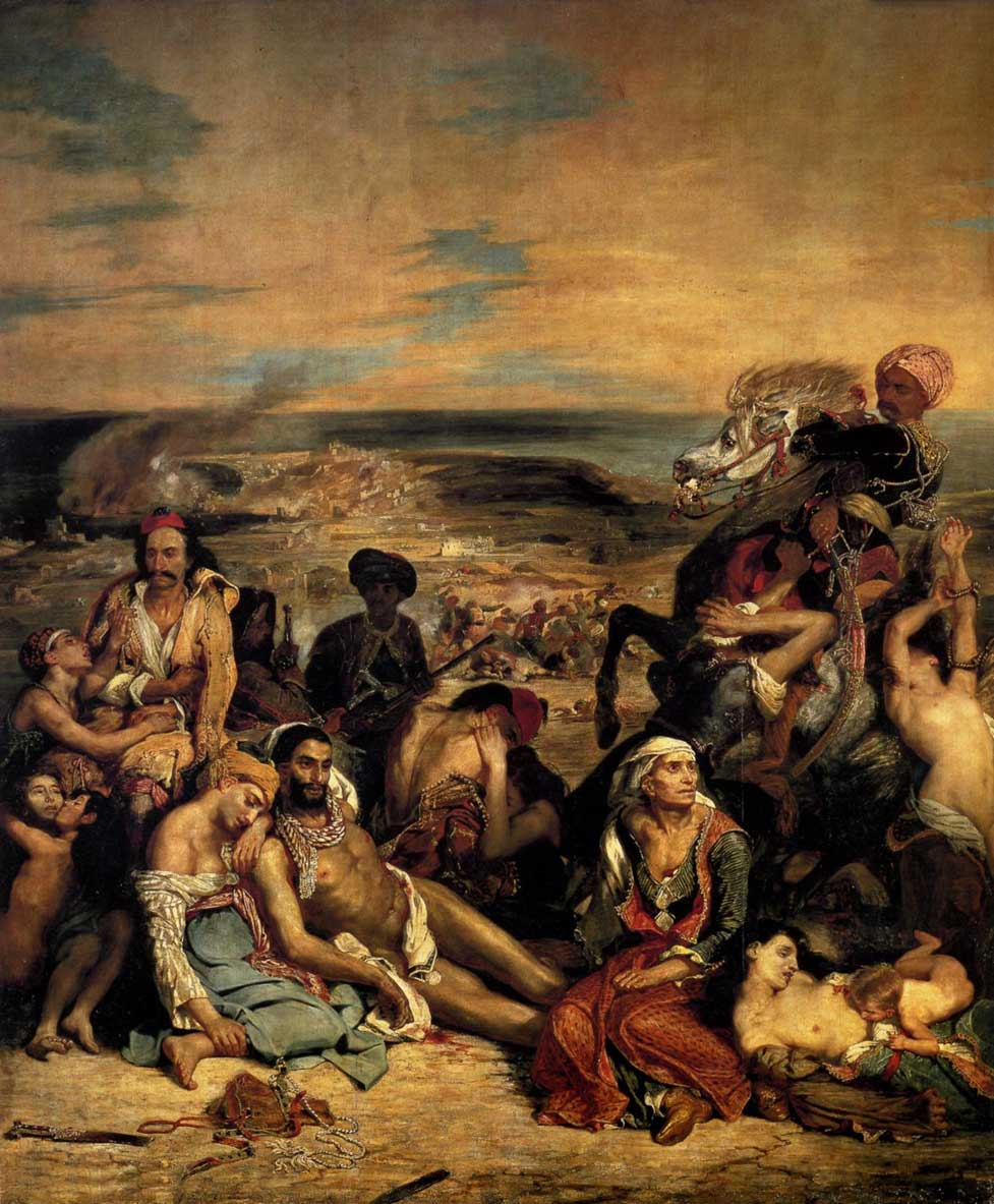 Scene dei massacri di Scio di Eugène Delacroix