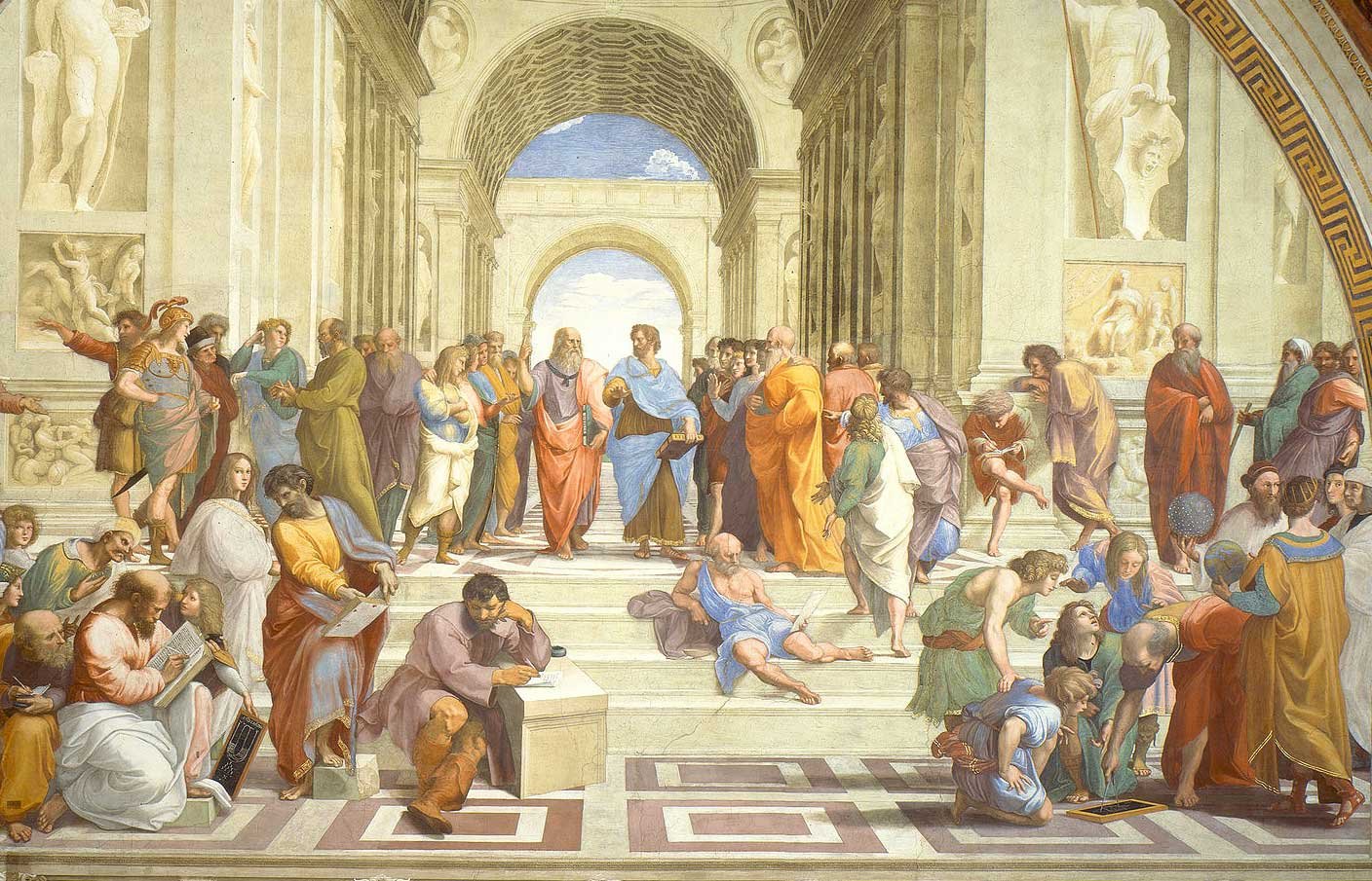 la scuola di atene affresco